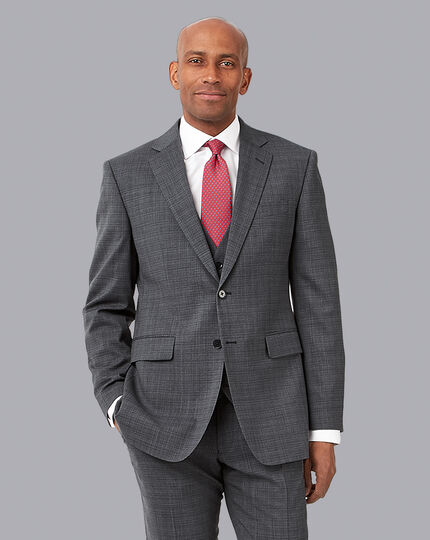 Crosshatch Suit Jacket - Grey