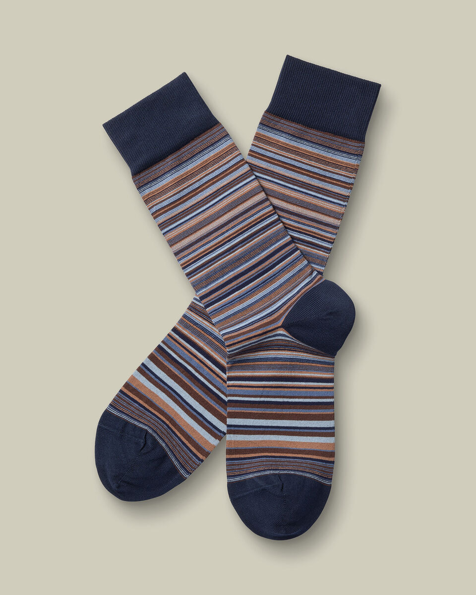 Stripe Socks - Chocolate Brown