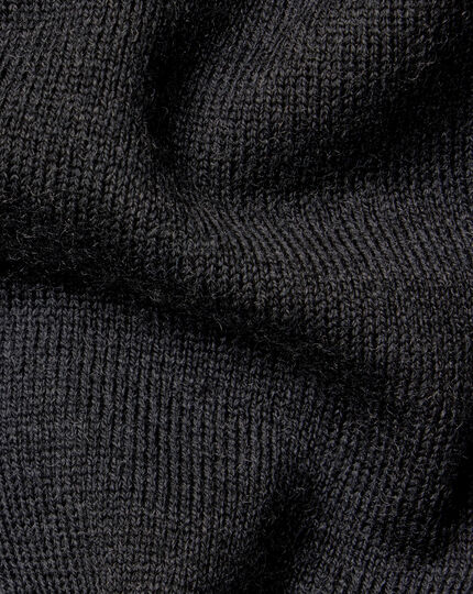 Pure Merino Full Zip-Through Cardigan - Charcoal Grey