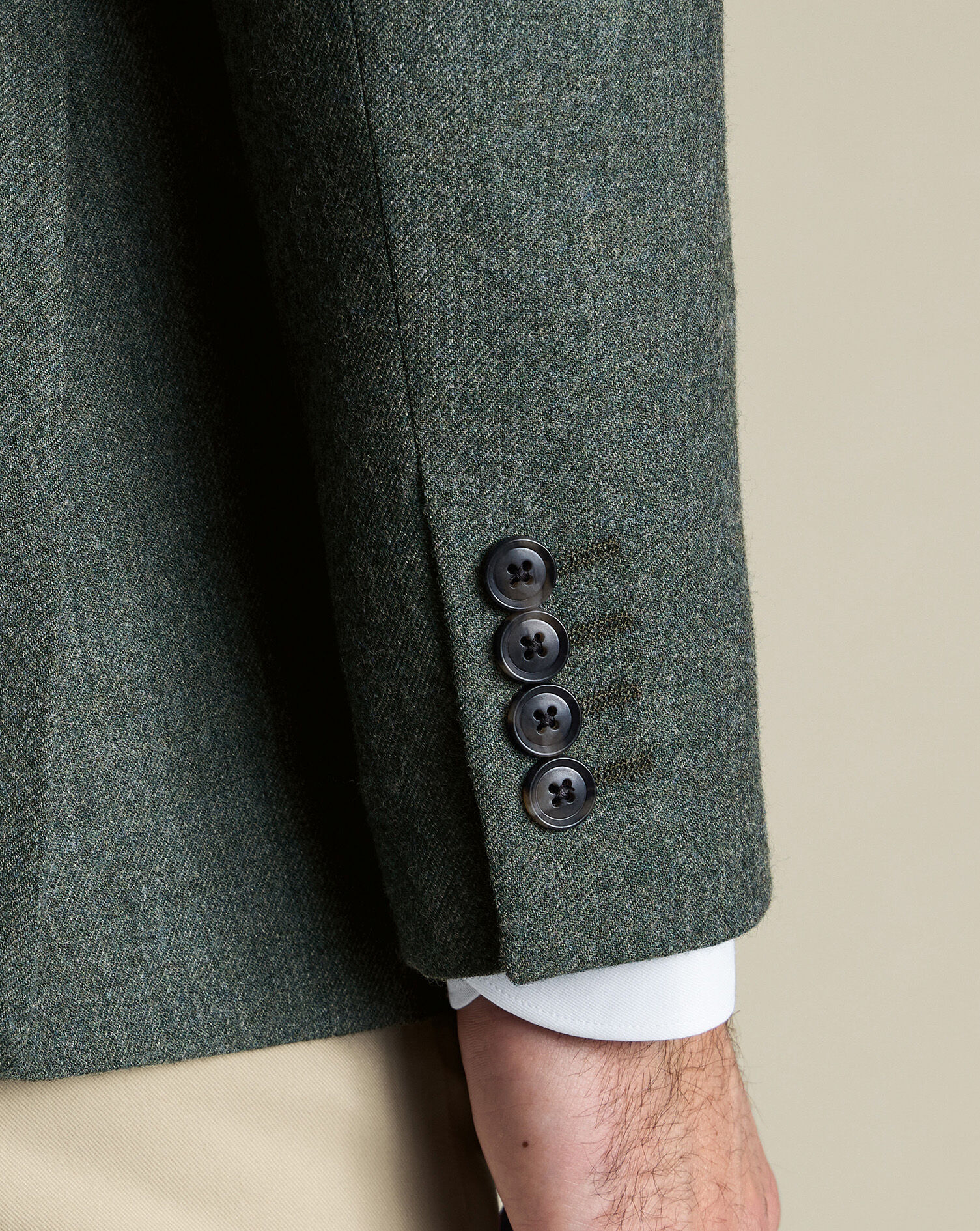 Wool Textured Jacket – Forest Green