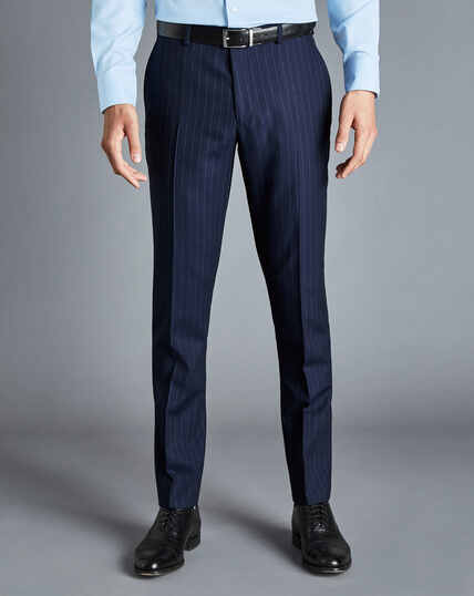 Stripe Suit Pants - French Blue