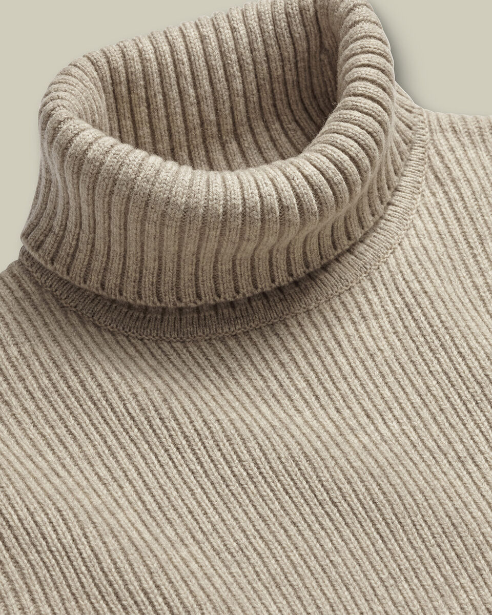 Dikke Jumper Van Pure Merinowol - Havermoutkleur