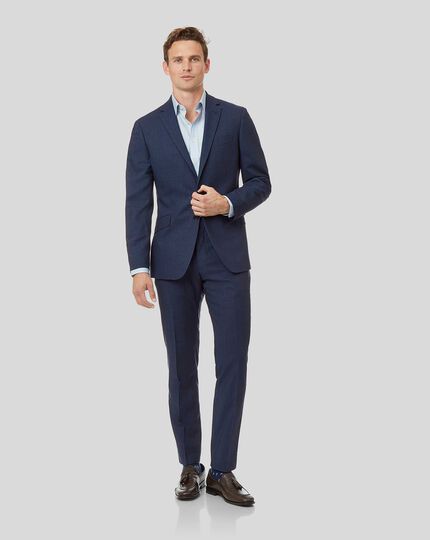 Mini Grid Suit - Mid Blue