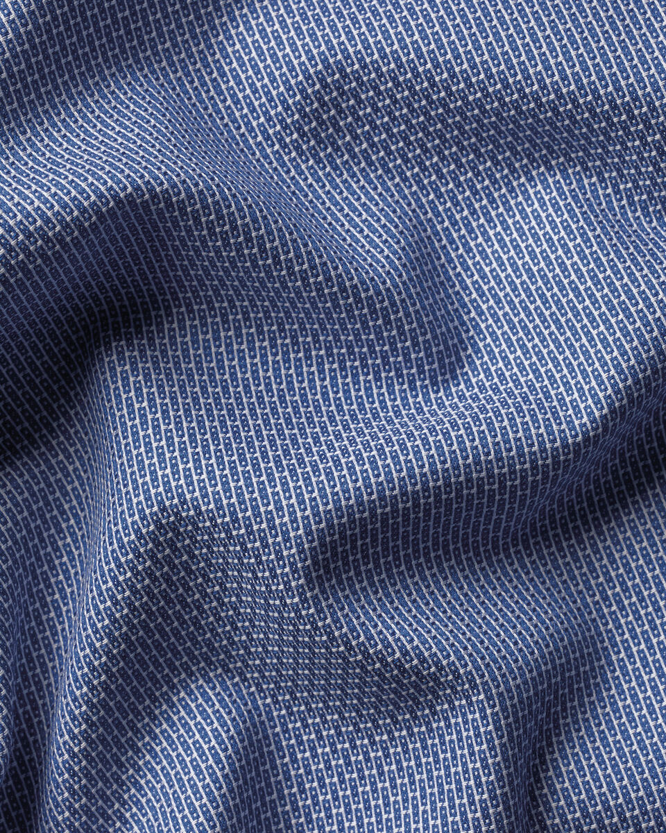 Non-Iron Stretch Texture Shirt - Navy