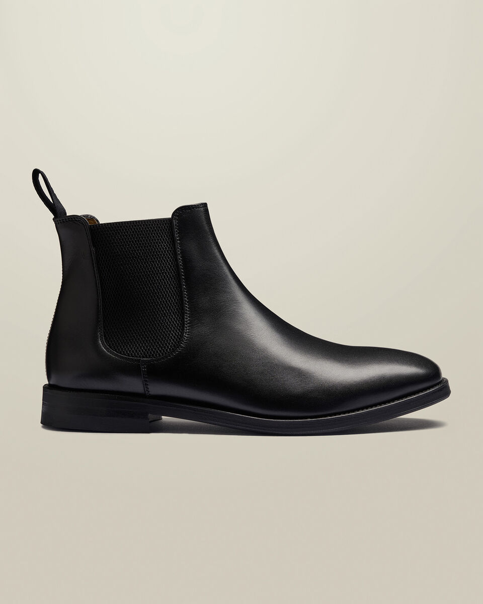 Leder Chelsea Laarzen - Zwart