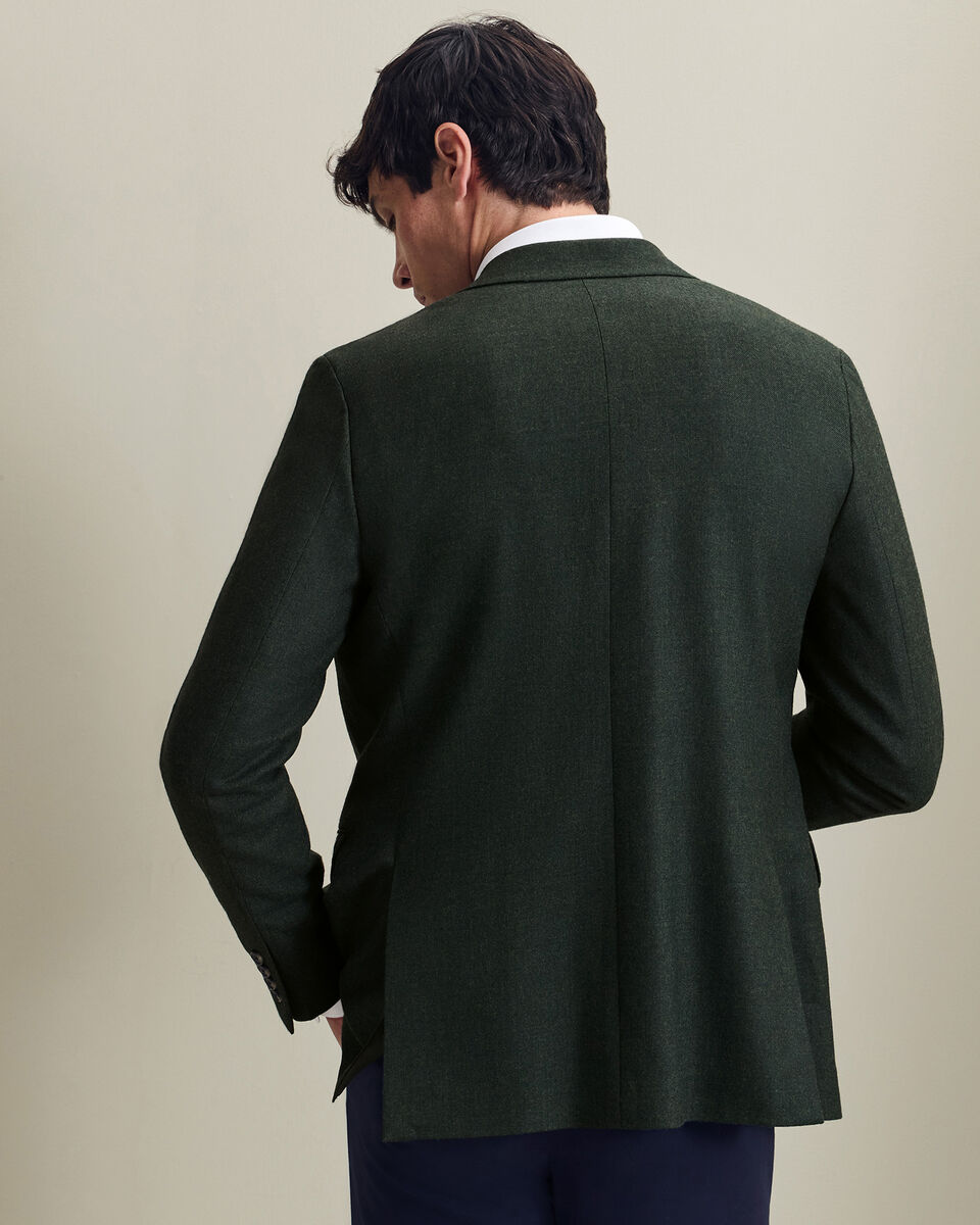 Veste en laine textur&eacute;e - Vert for&ecirc;t