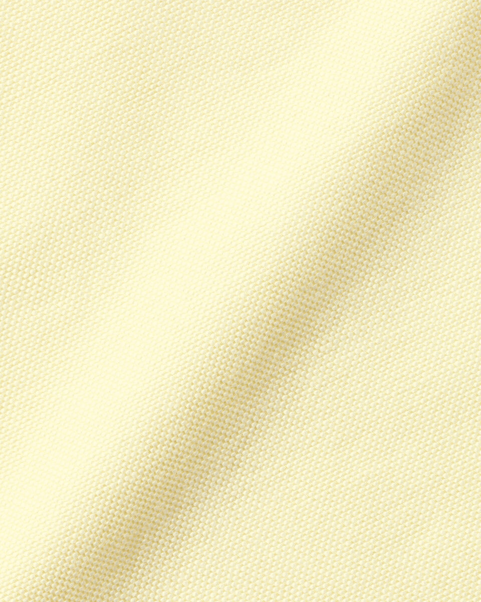 Chemise Oxford délavée extensible à manches courtes et col boutonné - Citron