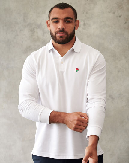 Custom Fitted Pique Polo Shirt / Long-Sleeve Light Grey