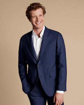 Ultimate Performance Stripe Suit Jacket - French Blue