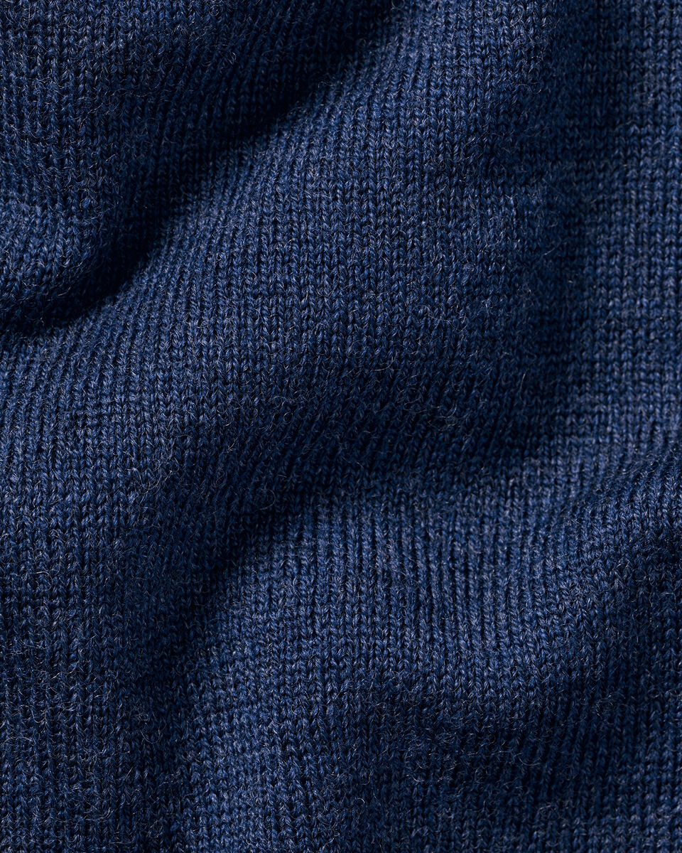 Merino V-Neck Sweater - Ink Blue