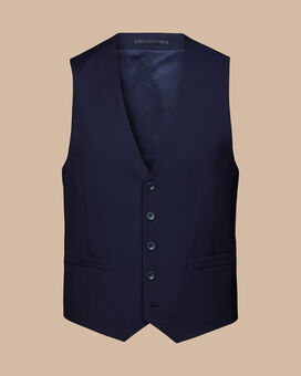 Italian Suit Waistcoat - Dark Navy