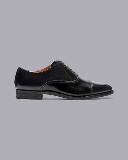 Goodyear-rahmengenähte Oxford-Schuhe mit Zehenkappe - Schwarz