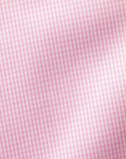 Cutaway Collar Non-Iron Twill Puppytooth Shirt - Pink