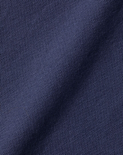 Schlichtes vorgewaschenes Oxfordhemd mit Button-down-Kragen - Blau meliert
