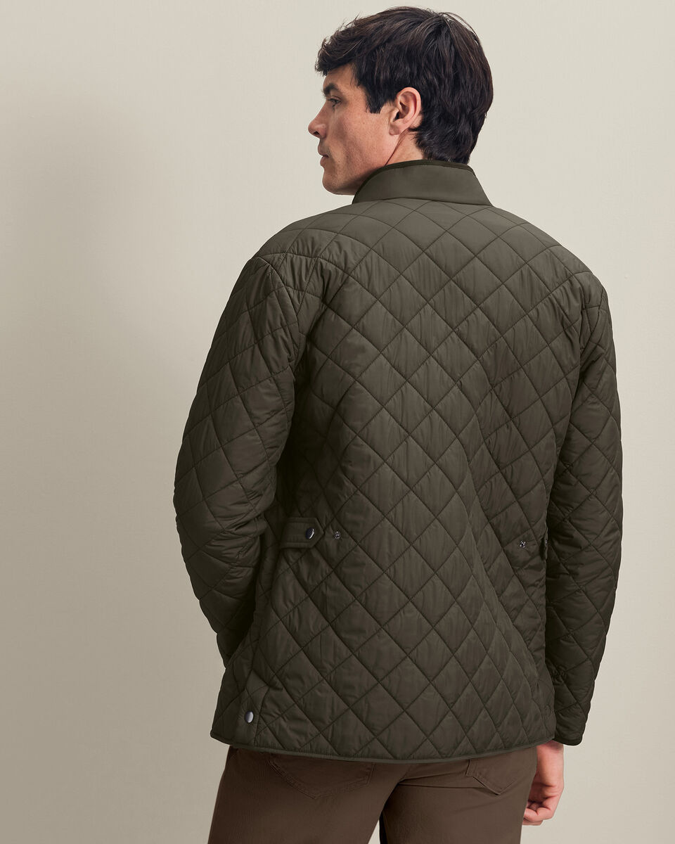 Diamond Quilted Jacket - Olive