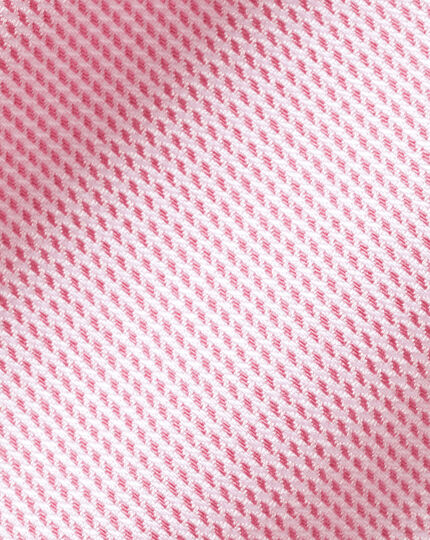 Spread Collar Non-Iron Clifton Weave Shirt - Pink