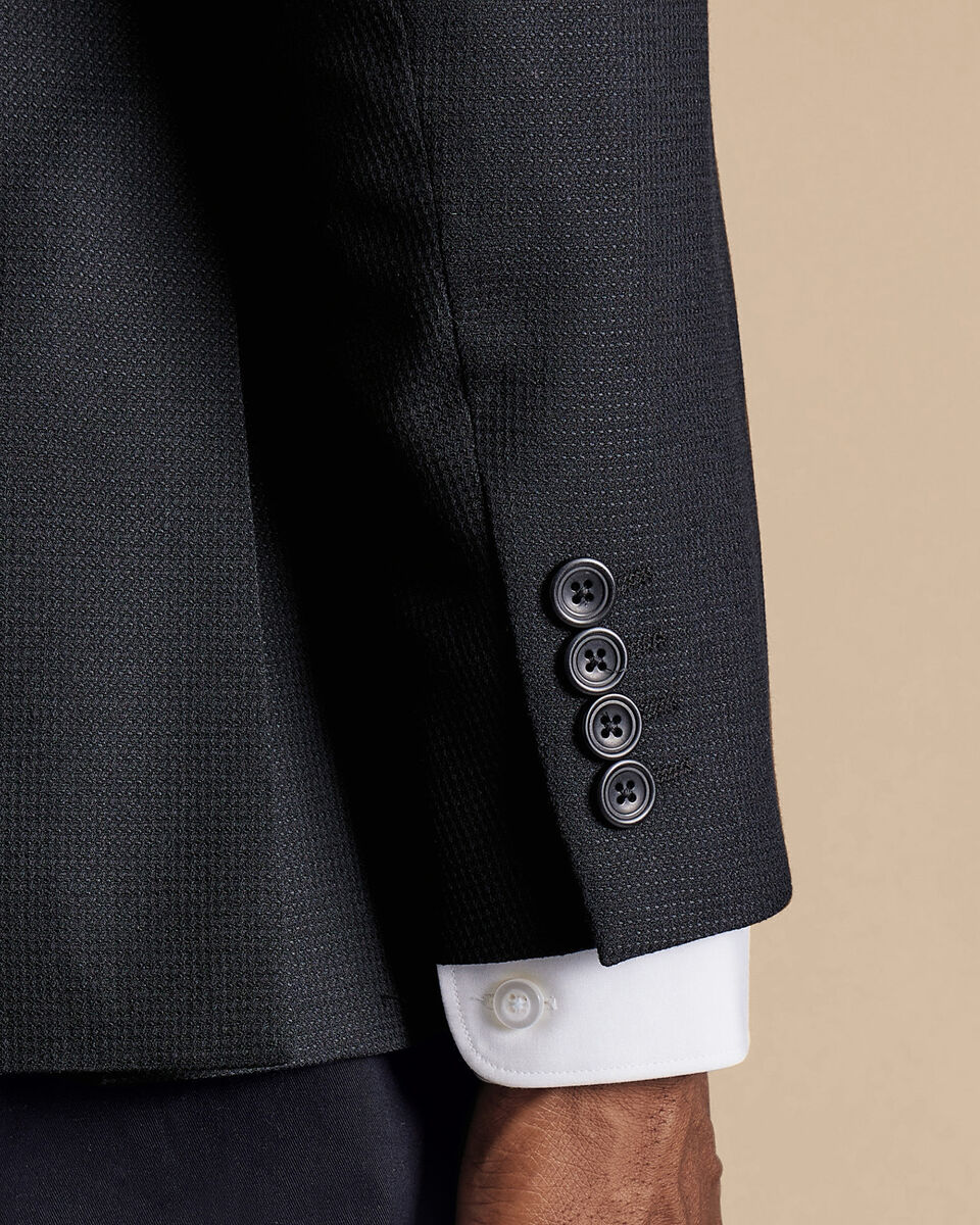 Blazer Léger Noir R&M - Taille 42 - Hauteur 75cm - Boutons Dorés - Occasion Très Bon état