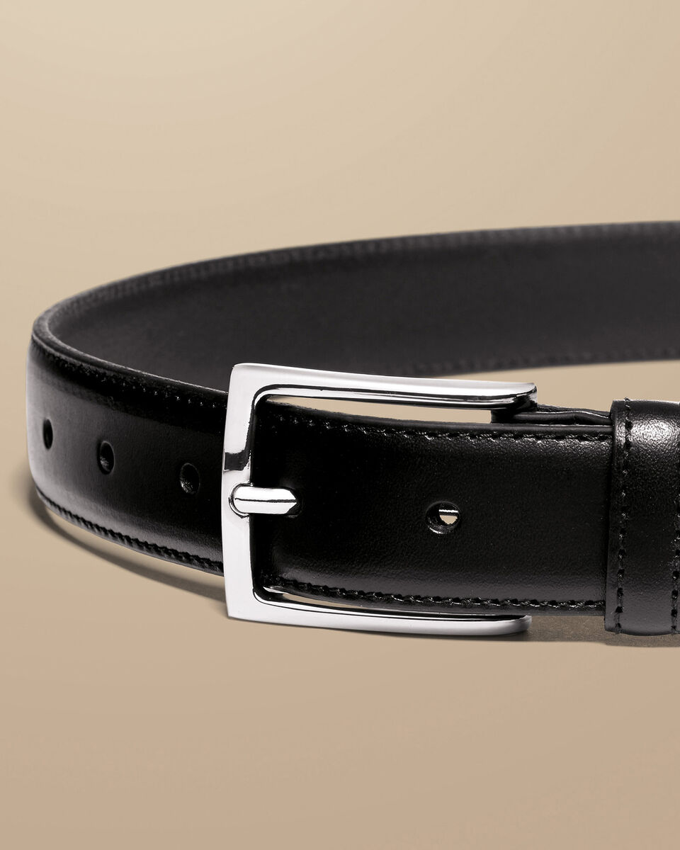 Leather Formal Belt Black Charles Tyrwhitt