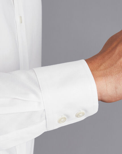 Cutaway Collar Non-Iron Twill Shirt - White