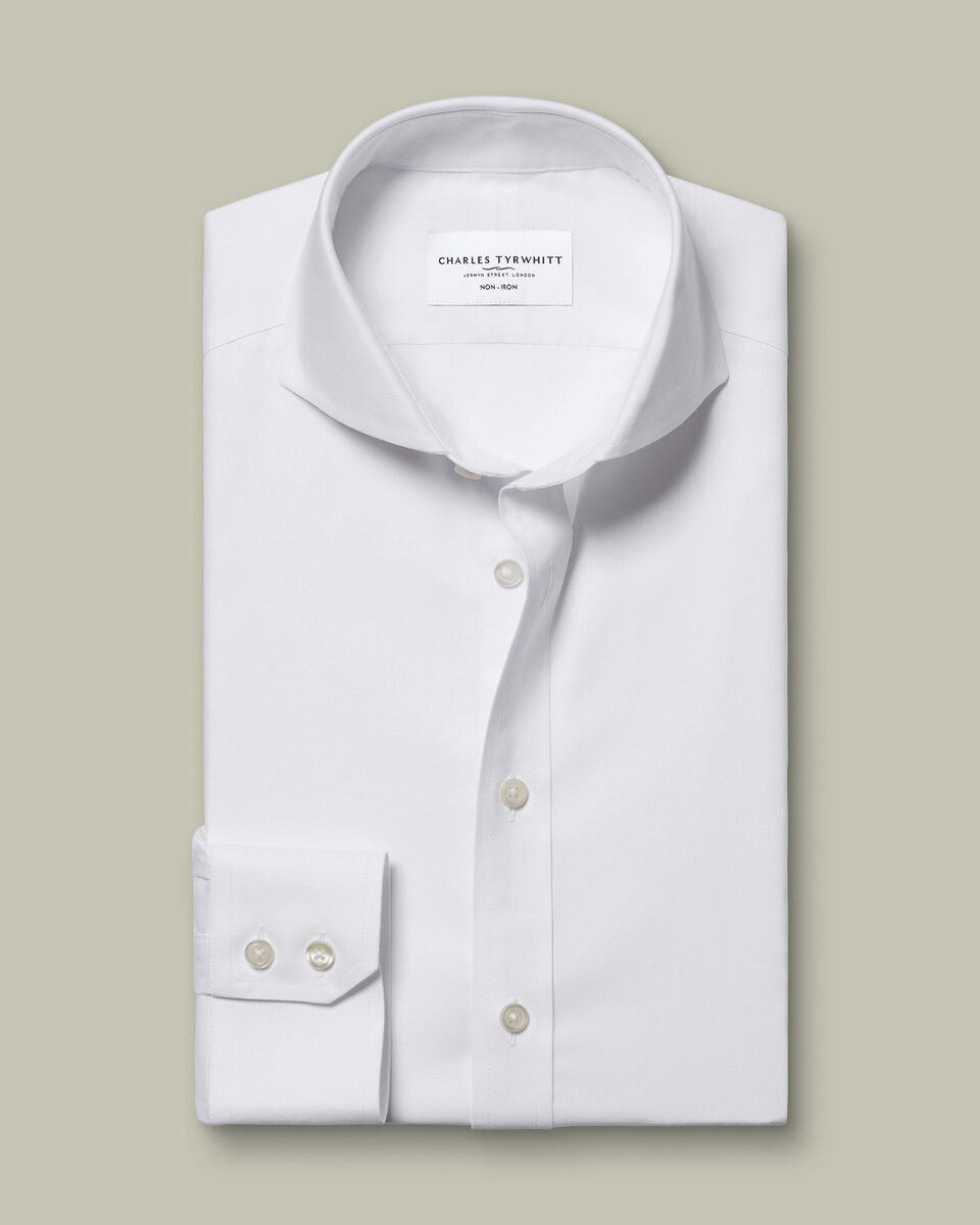  Non-Iron Twill Shirt - White