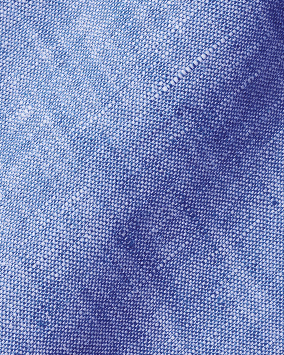 England Rugby Pure Linen Shirt Cobalt Blue Charles Tyrwhitt