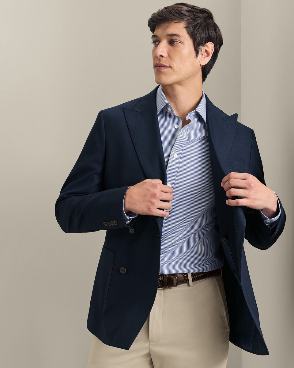 Blazer signature crois&eacute; &ndash; Bleu marine