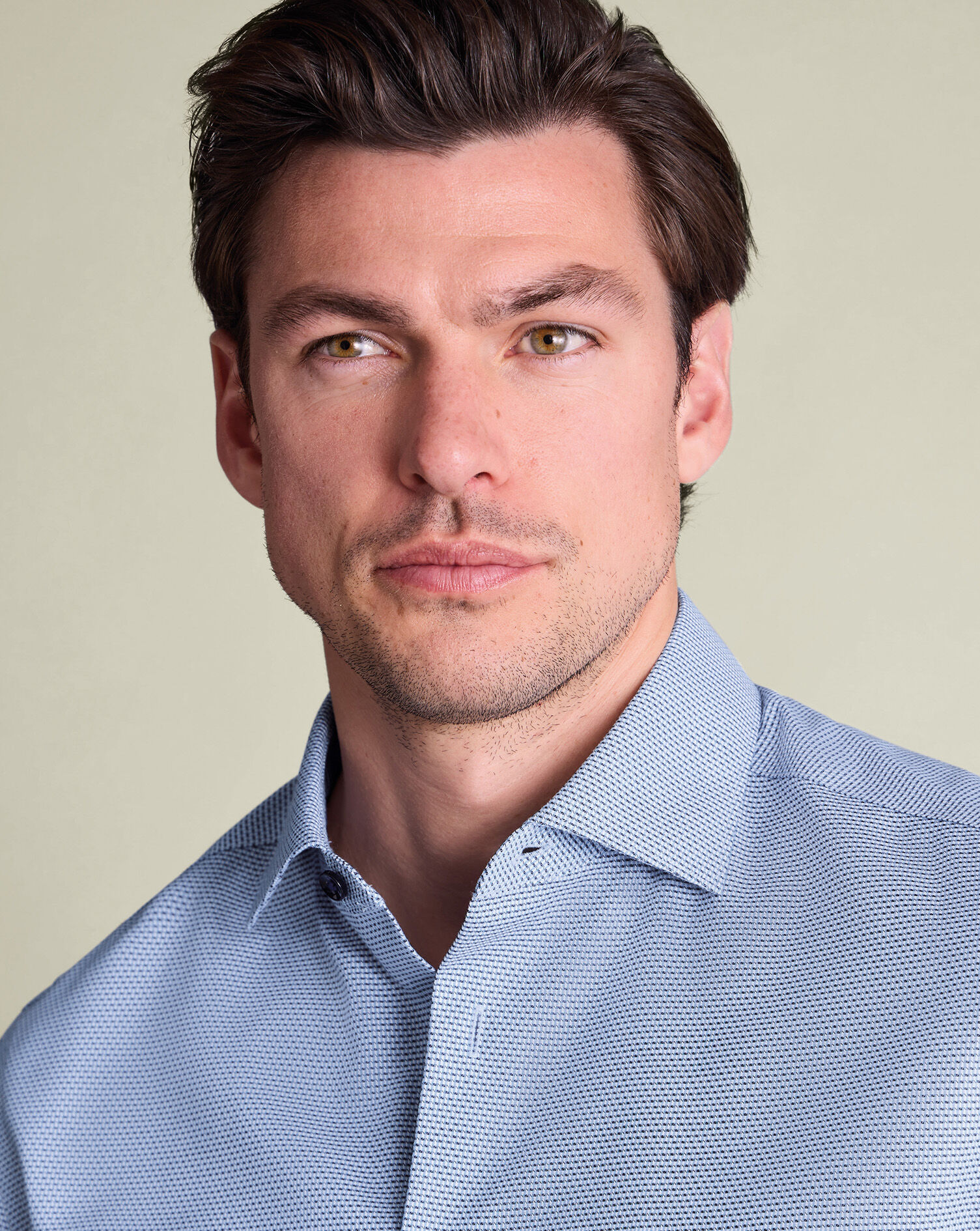 Non-Iron Stretch Texture Shirt - Royal Blue