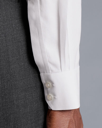Spread Collar Non-Iron Royal Oxford Shirt - White