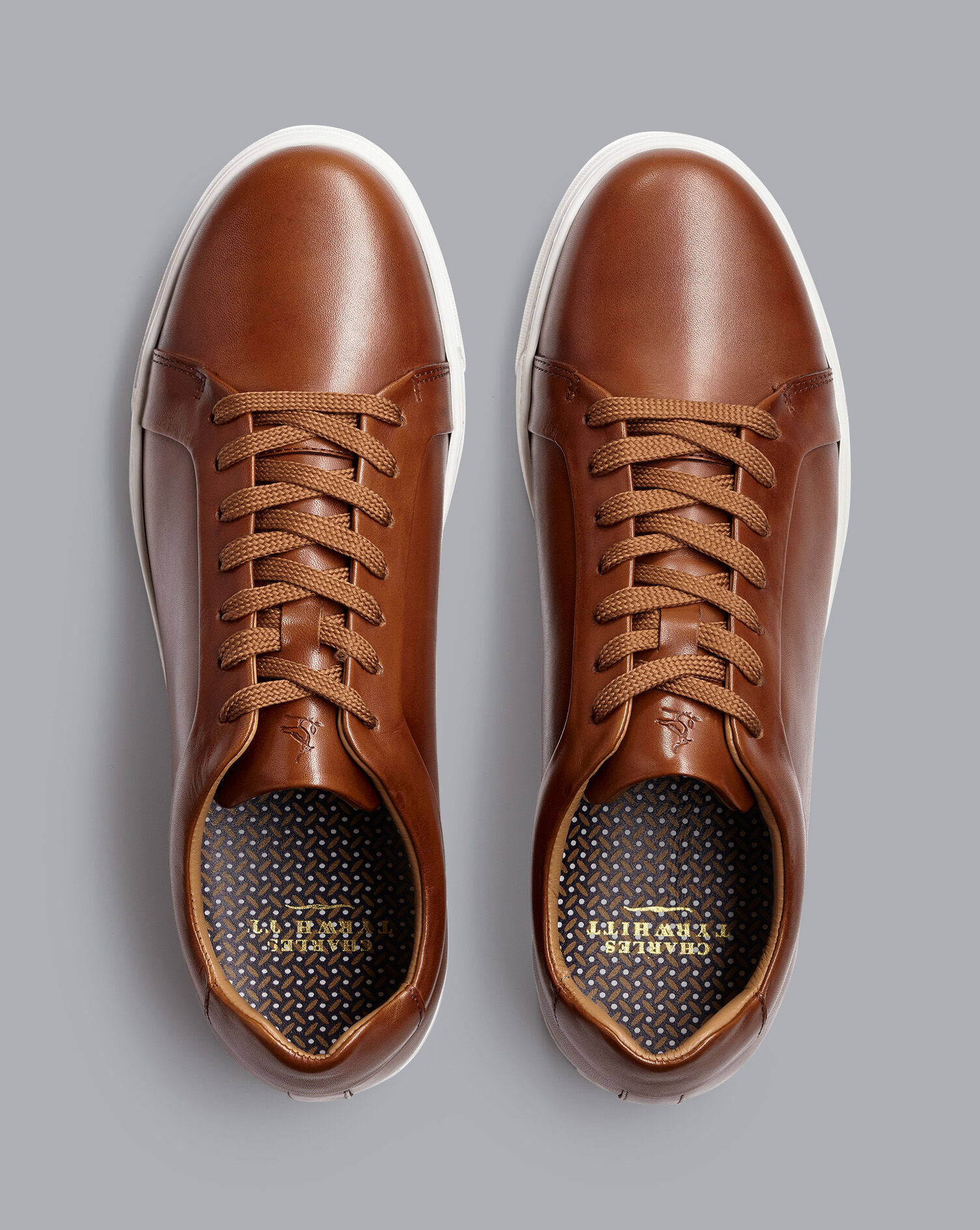 tan leather trainers