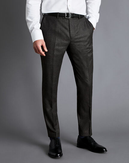 Italian Stretch Flannel Suit - Grey