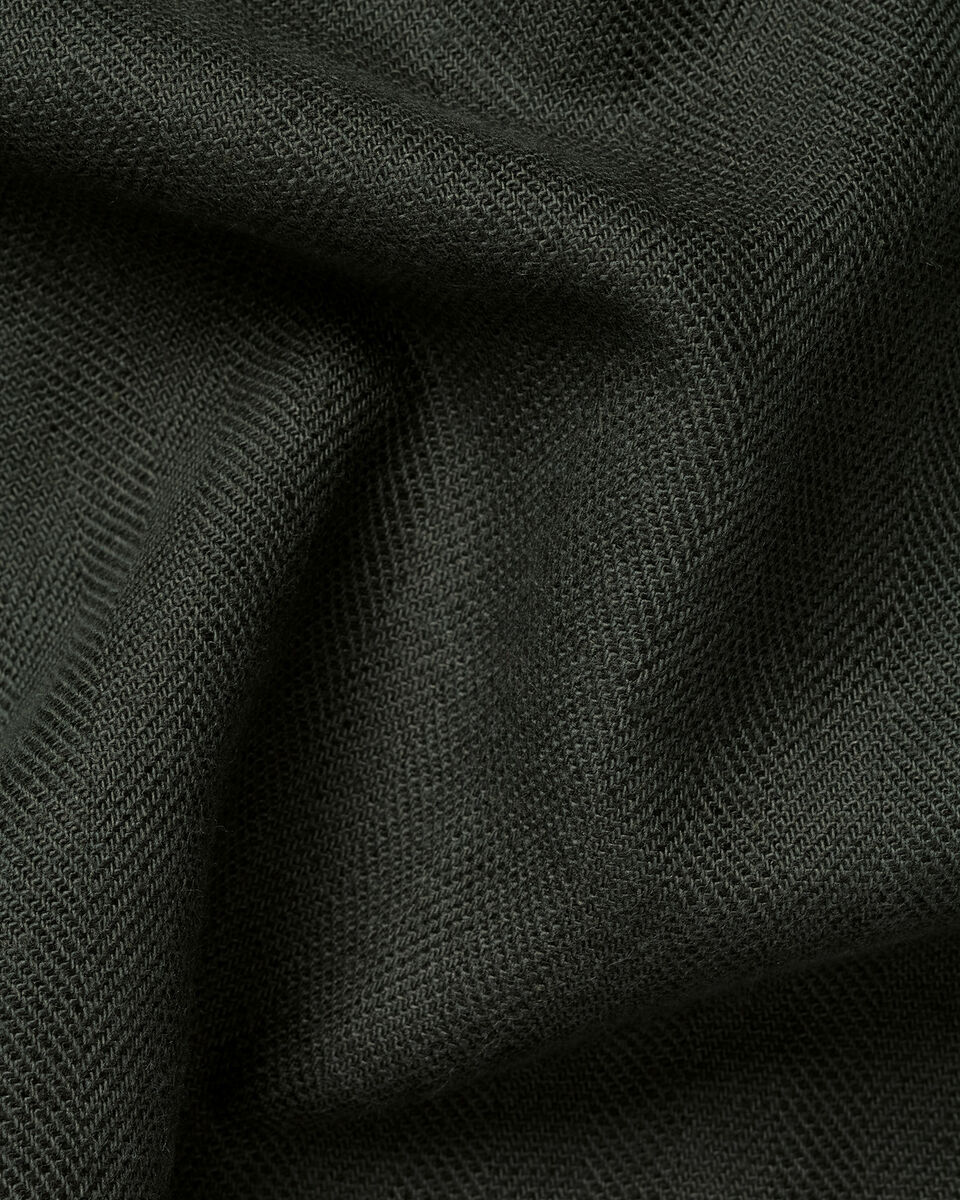Herringbone Overshirt - Khaki Green