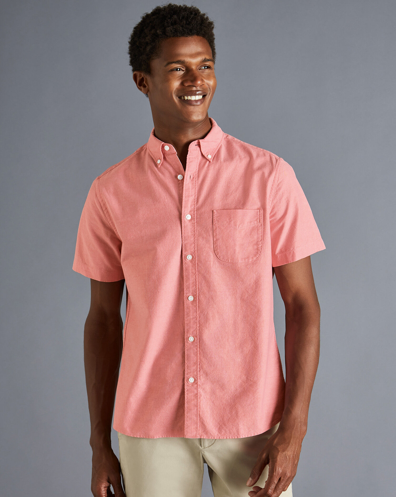 Button-Down Collar Washed Oxford Short 