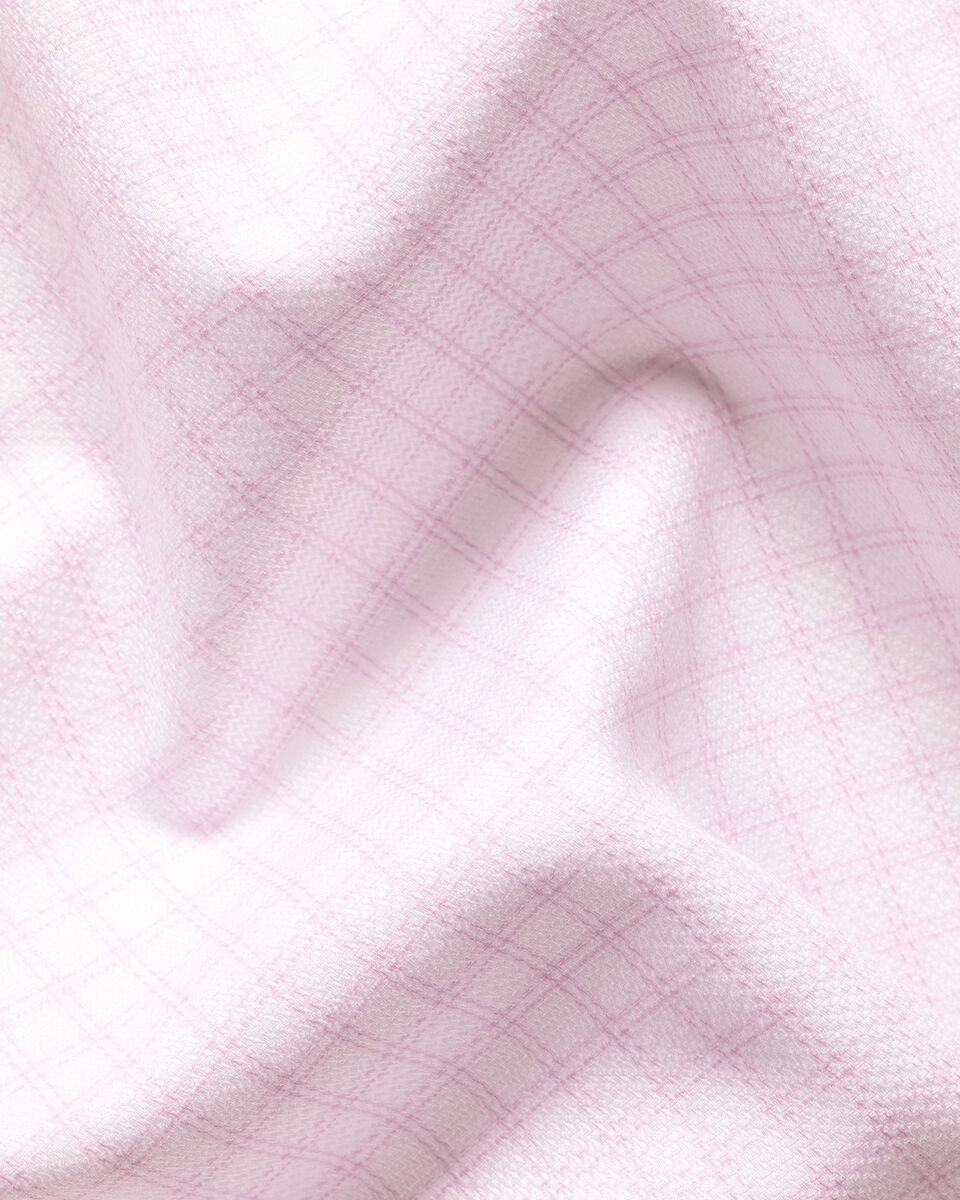 B&uuml;gelfreies Trafalgar Hemd mit Stretch und Karos&nbsp;- Rosa