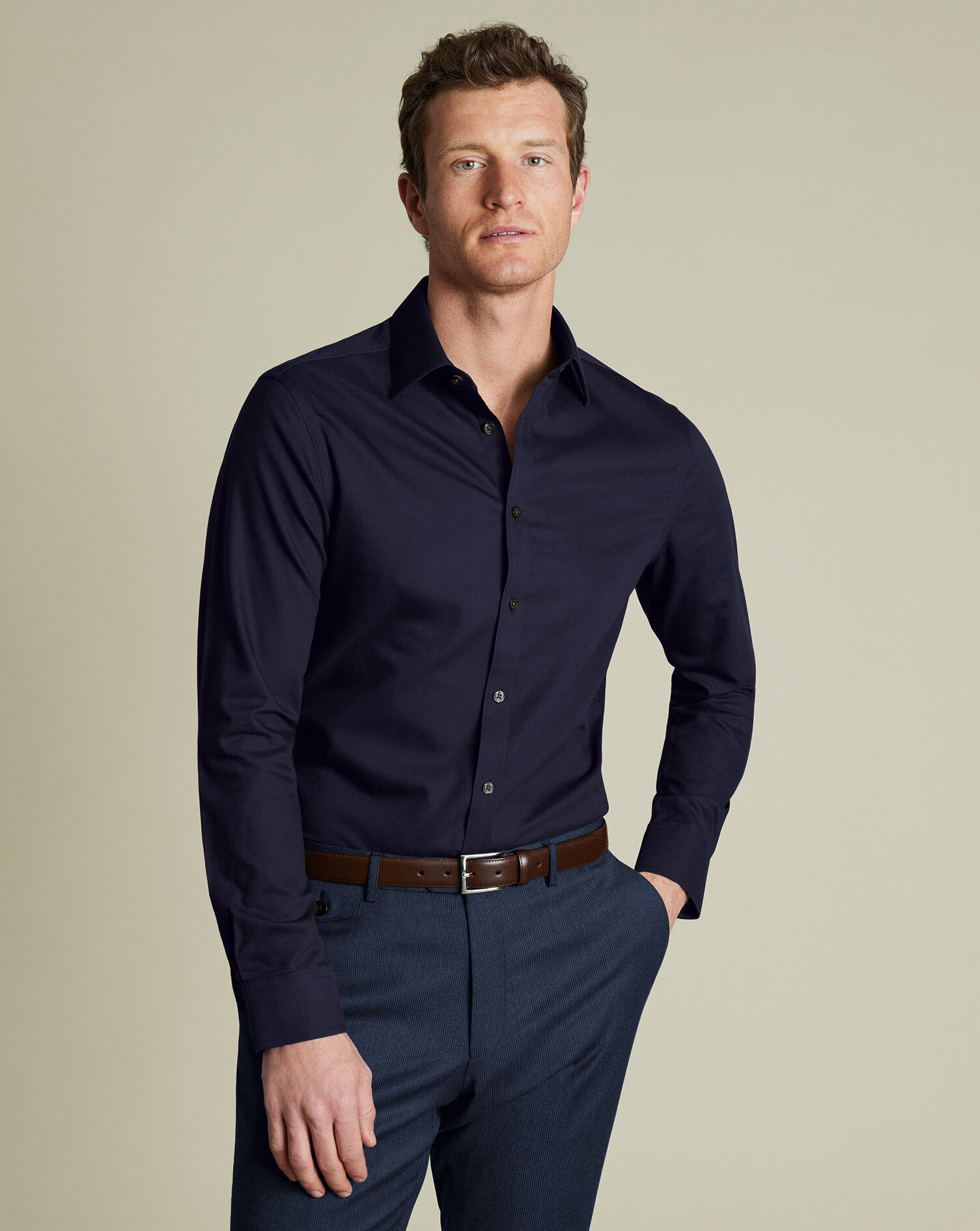 Non-Iron Royal Oxford Shirt - Navy