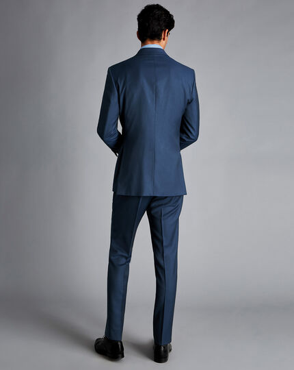 Twill Business Suit Jacket - French Blue