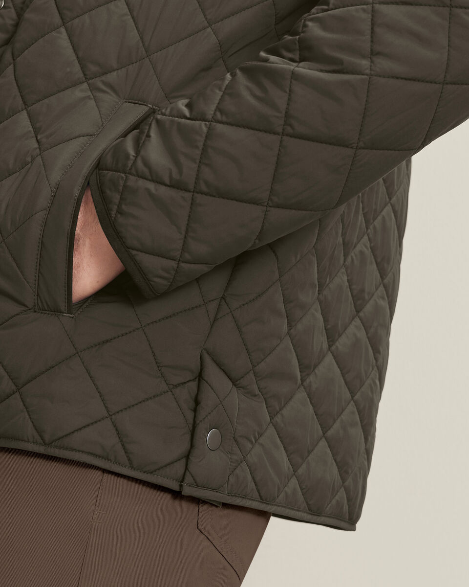 Diamond Quilted Jacket - Olive
