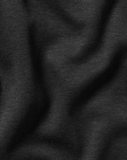 Cotton Long Sleeve Polo - Black
