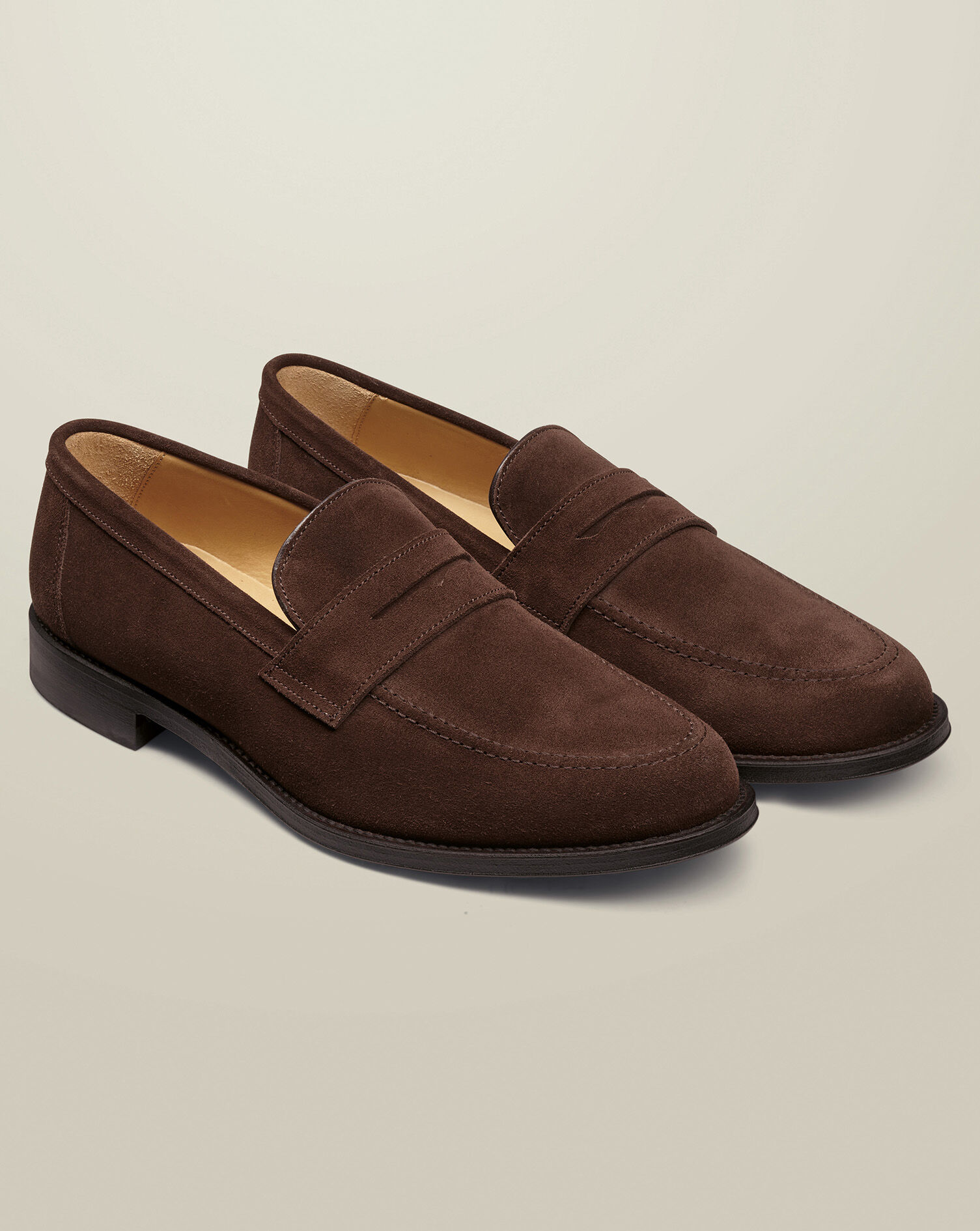 Suede Saddle Loafer - Chocolate Brown