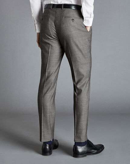 Sharkskin Suit Trousers - Grey