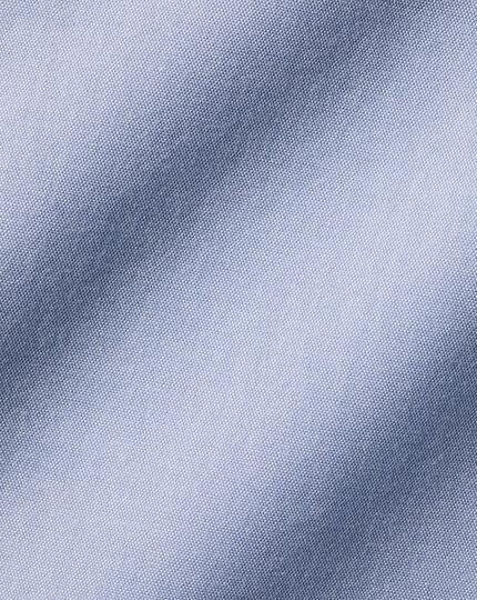 Spread Collar Non-Iron Poplin Shirt - Steel Blue