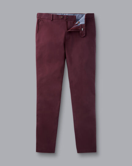Ultimate Non-Iron Chinos - Wine Red