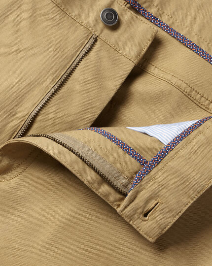 Textured 5-Pocket Trousers - Sand