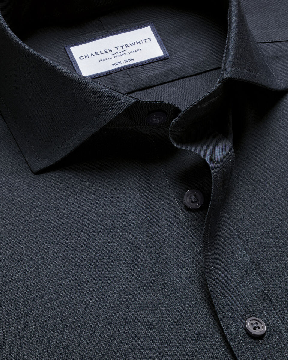Non-Iron Twill Shirt - Charcoal Grey