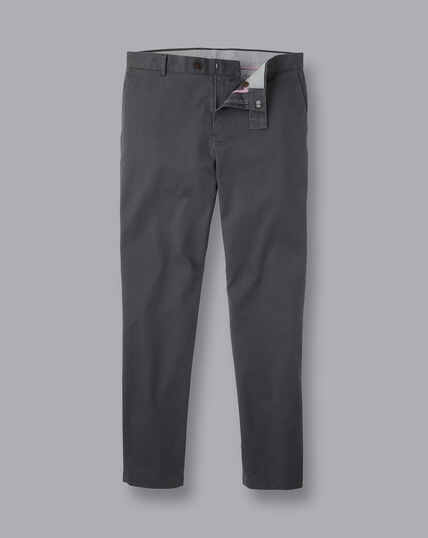 Non-Iron Chinos - Charcoal