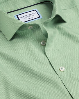 Cutaway Collar Non-Iron Mayfair Weave Shirt - Light Green