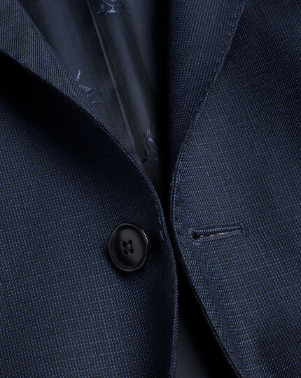 Italian Luxury Texture Suit - Ink Blue