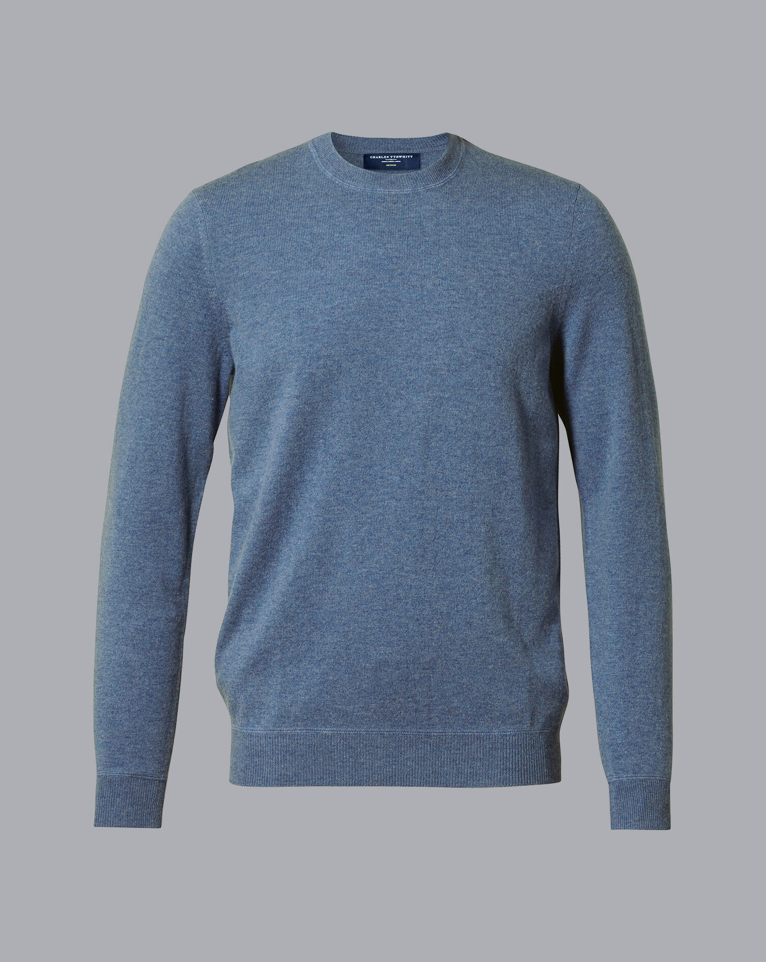 Charles Tyrwhitt Merino Cashmere Crew Neck Sweater - Indigo Blue
