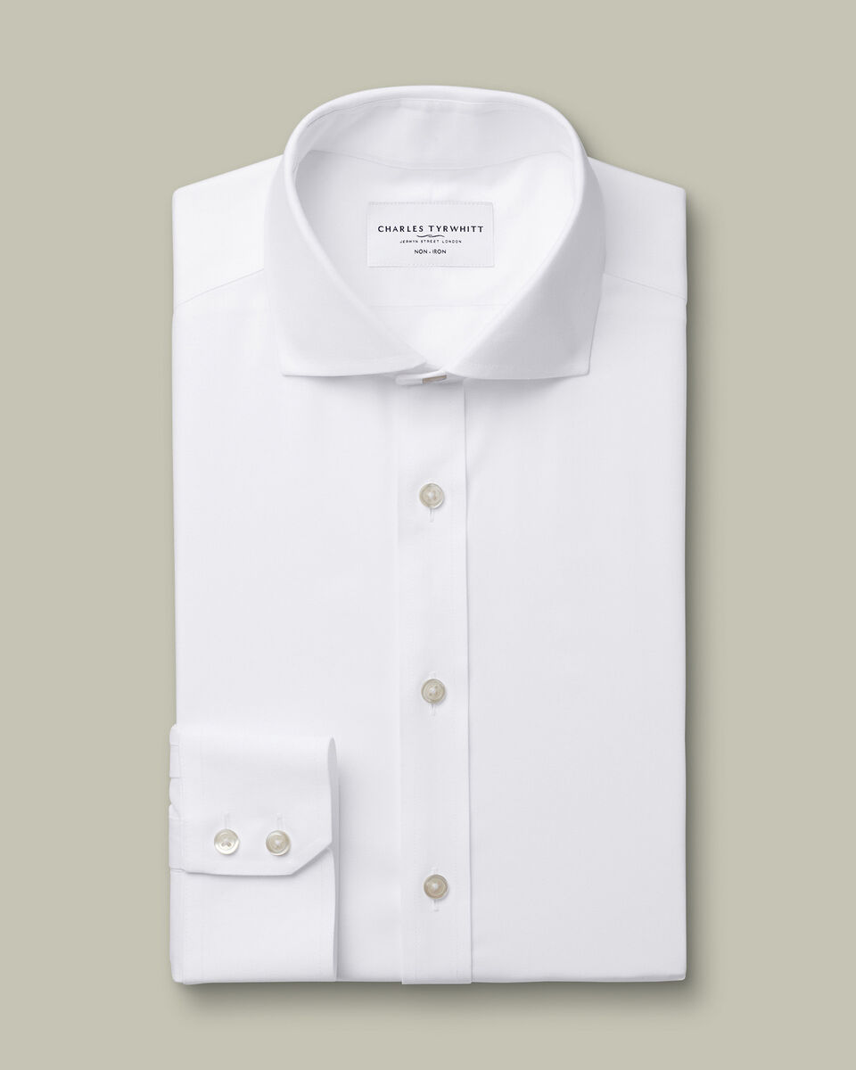 Non-Iron Twill Shirt - White