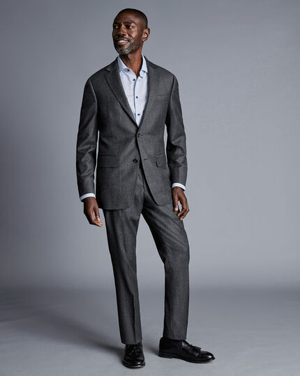 Italian Pindot Suit Jacket - Grey