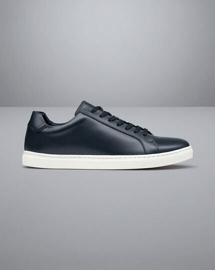 Leather Sneakers - Navy | Charles Tyrwhitt